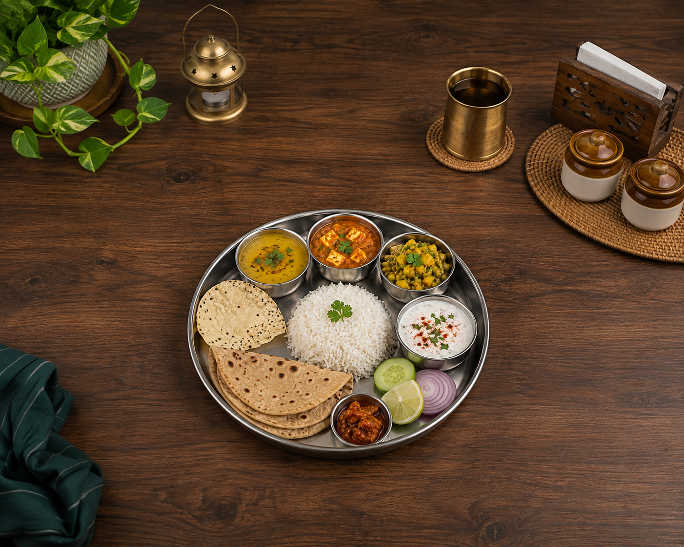 Veg thali meal